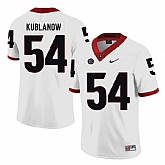 Georgia Bulldogs 54 Brandon Kublanow White Nike College Football Jersey Dzhi,baseball caps,new era cap wholesale,wholesale hats